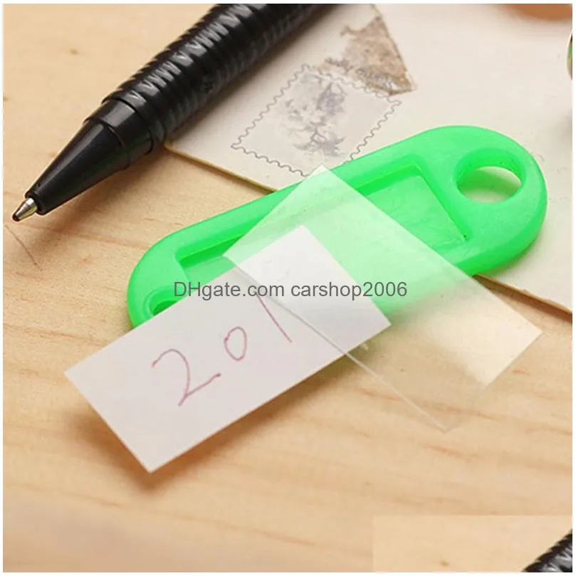 colorful plastic tag keychain luggage tags keyring pendant name key card marking party gift supplies 2.2x5cm