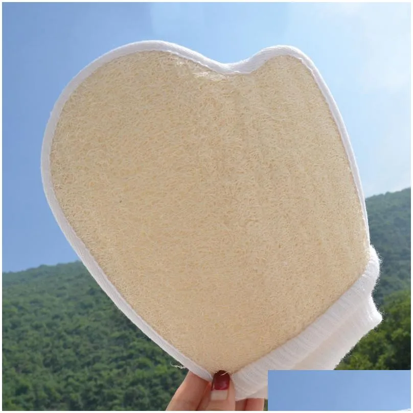 natural loofah double sided bathing gloves full body bath brush scrubbing exfoliating massage glove household bathroom cleaning tool