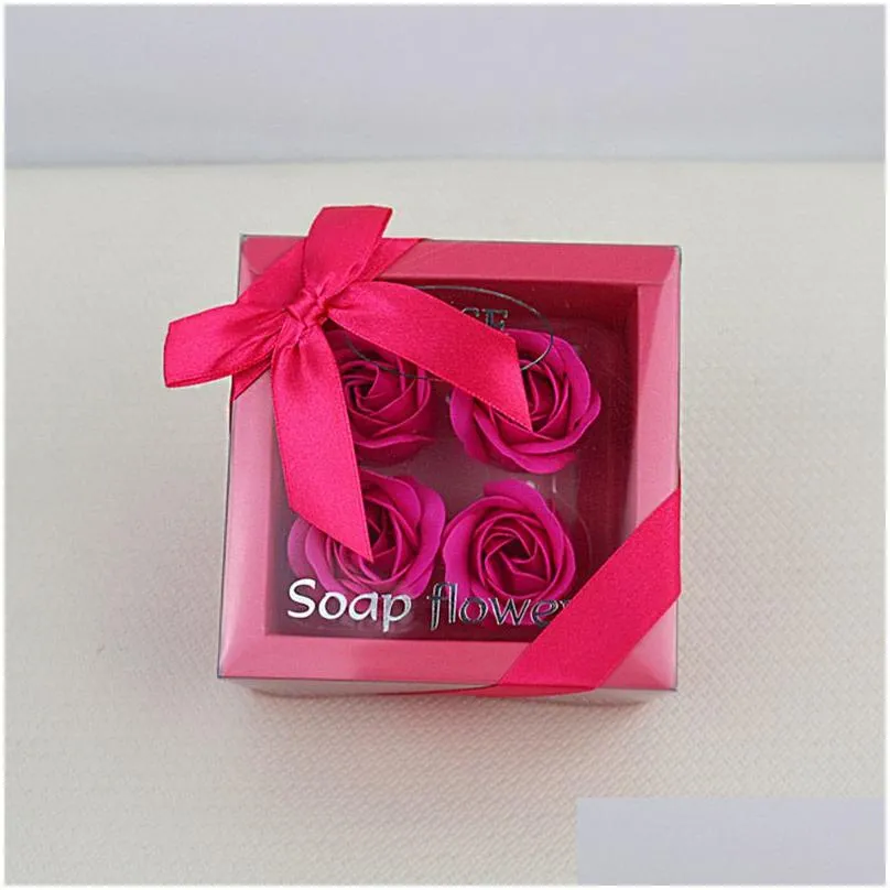 valentines day rose gift box party favor 4 soap flower romantic eternal flowers mother birthday wedding gifts