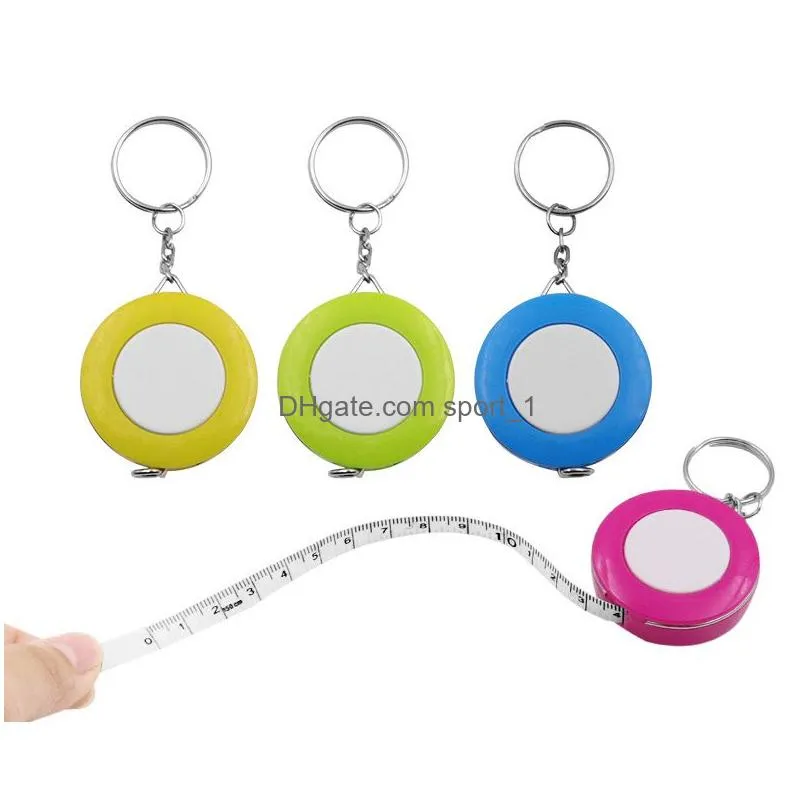 candy colored tape measure keychains measuring ruler pendant keychain diy promotional gift keyring key chain