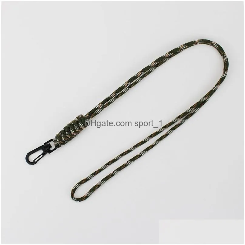 8 colors hand woven key rope keychain multifunction work card lanyards