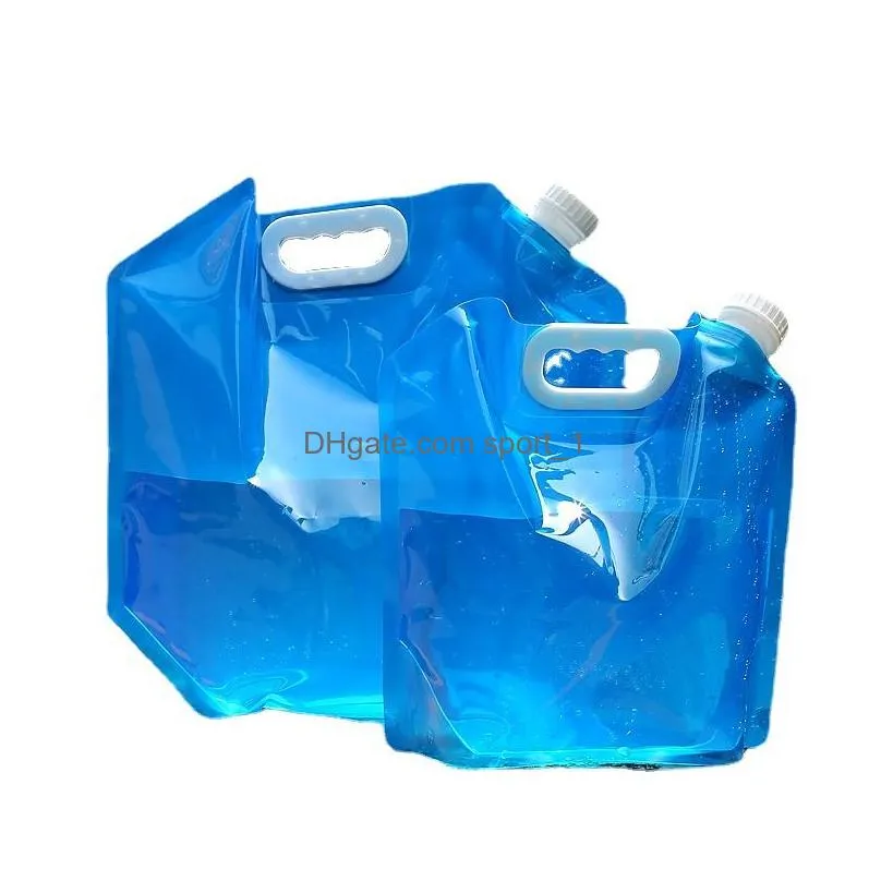 outdoor folding water bottle camping cycling portable water bag large capacity 5l/10l