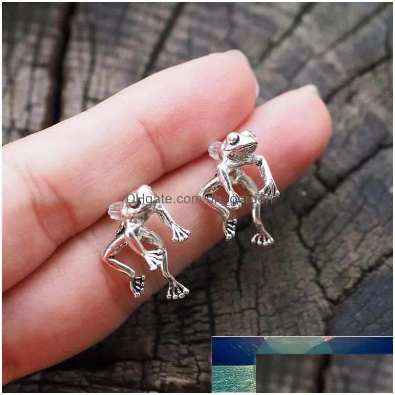 cute frog stud earrings for women girls fashion funny aninal statement earrings daily party cute frog earring jewelry factory price expert design quality