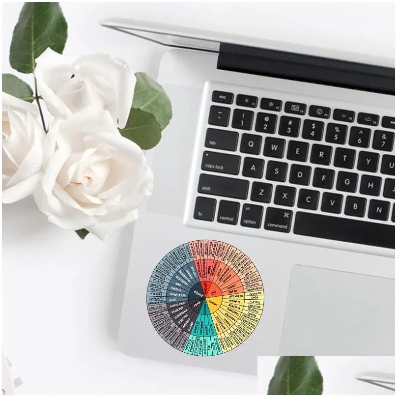 2pcs/set emotion chart wheel decoration stickers feelings wheel mobile phone notebook sticker