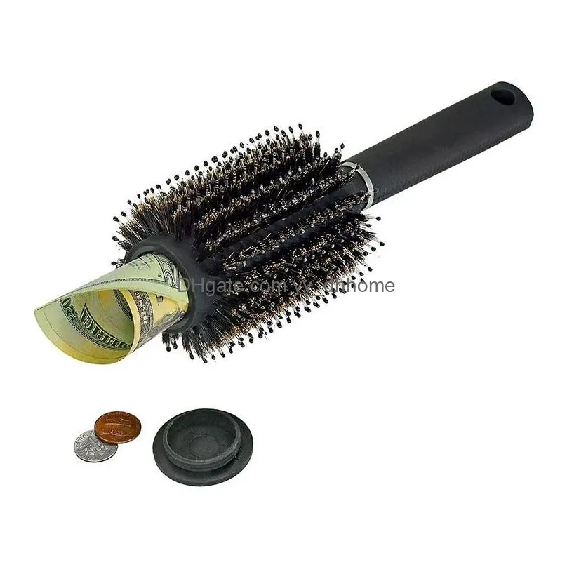 hair brush comb hollow container box portable stash safe diversion secret security hairbrush hidden valuables home storage boxes