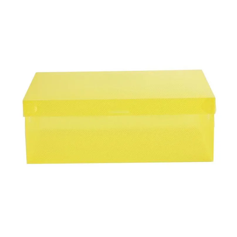 shoe storage box thickened clamshell transparent male and female pp plastic foldable shoes boxes 28x18x9.5cm