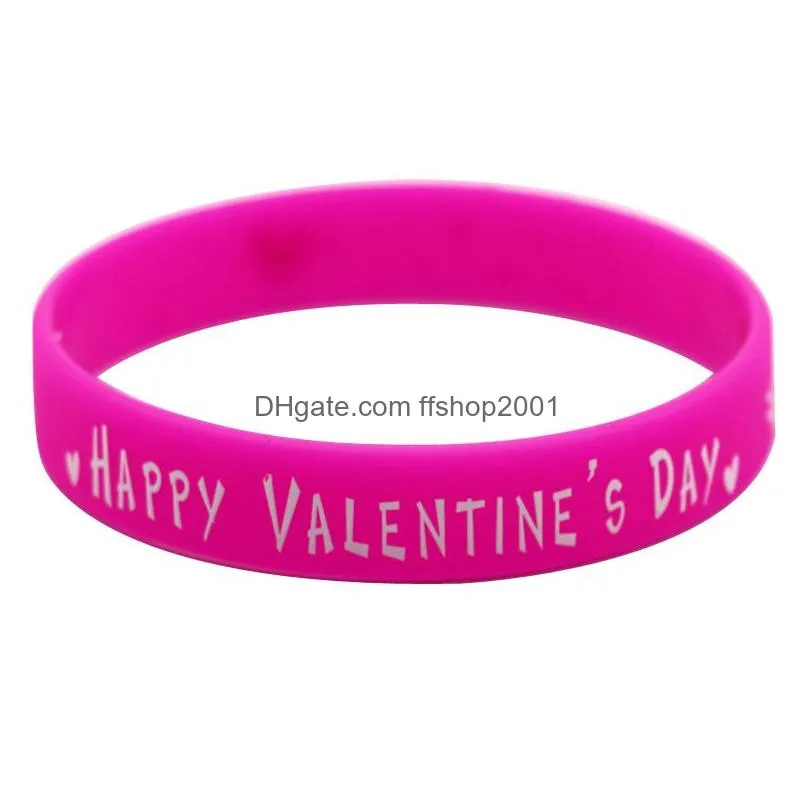 8 styles silicone bracelet party favor love cartoon bracelet fashion jewelry valentines day gift