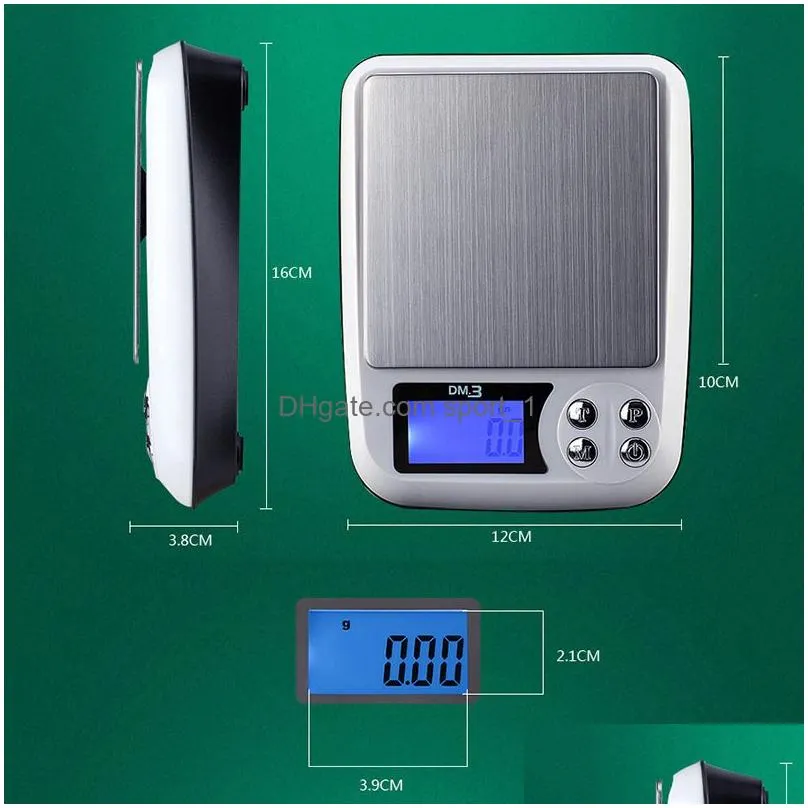 portable kitchen electronic scale led mini pocket precision digital jewelry weight scales household baking tools
