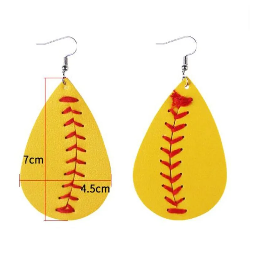 leather keychain pendant creative baseball earrings bracelet bags decoration ladies fashion jewelry accessories