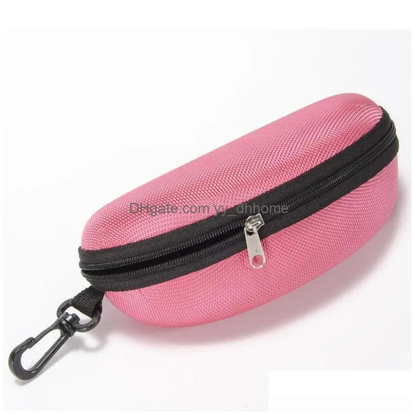 portable sunglass protection box oxford cloth black color zipped glasses case multi colors crush resistance eyewear storage boxes