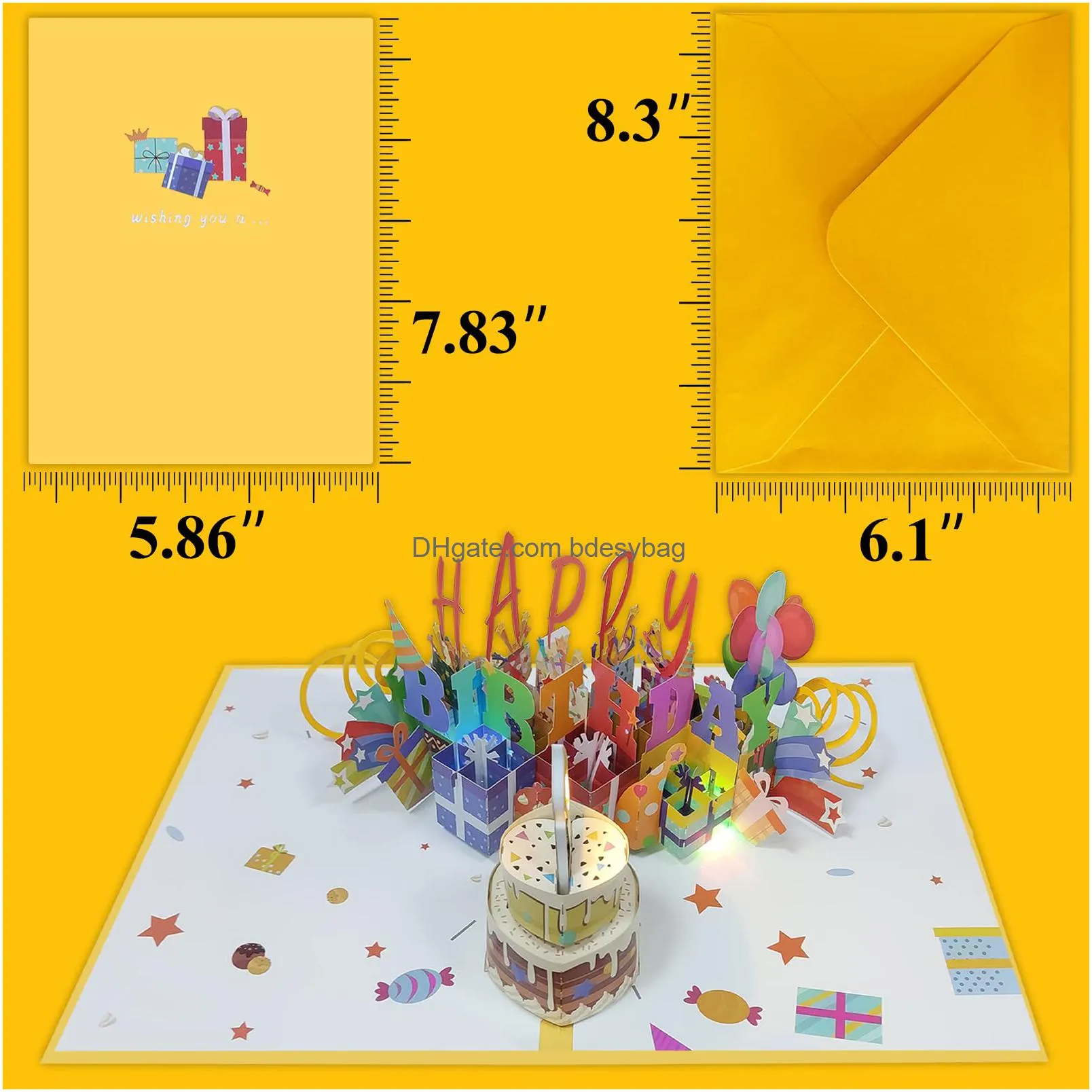 birthday card musical birthday cards with light and music blowable 3d birthday popup card birthday card for women plays hit song happy birthday