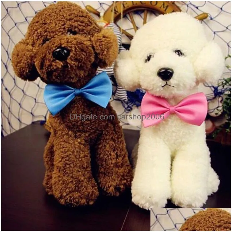 fashion pet bow tie dog apparel adjustable pets accessories pure color bows party decoration jewelry