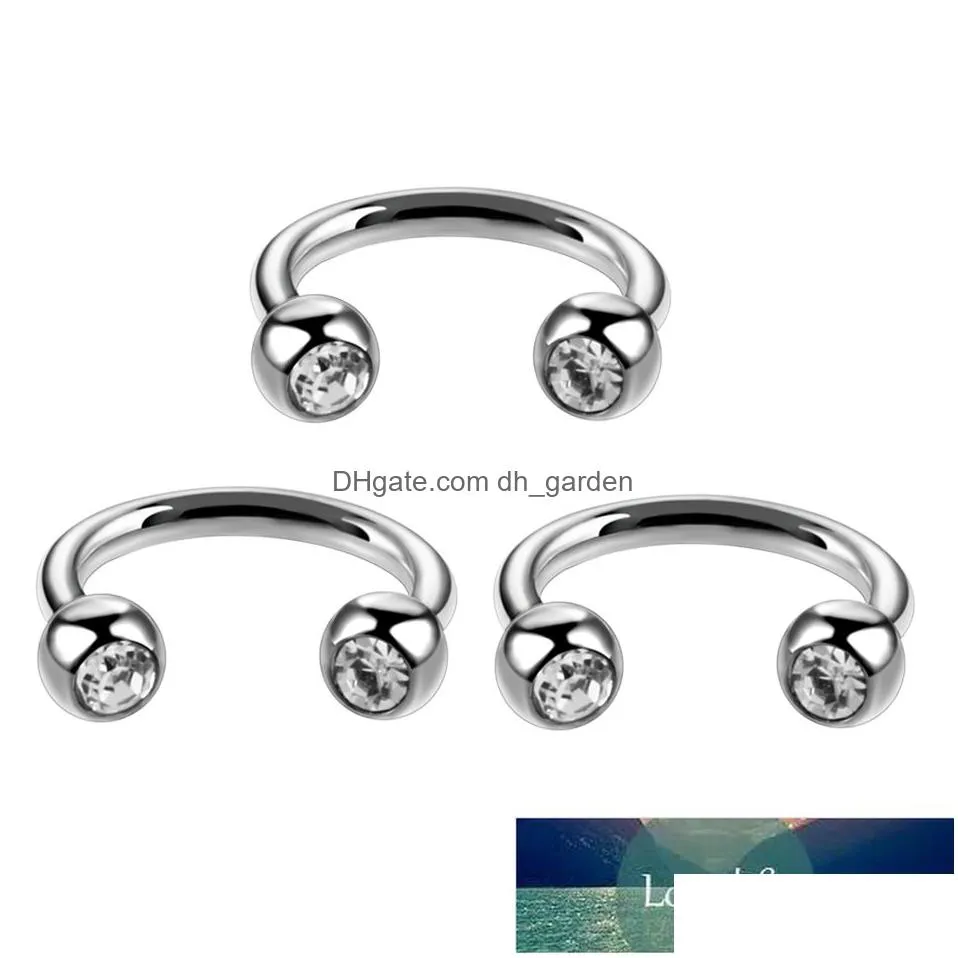 10pcs/20pcs/50pcs g23 titanium horseshoe ring ear piercing nose rings helix piercings labret septum piercings cbr body jewelry factory price expert design