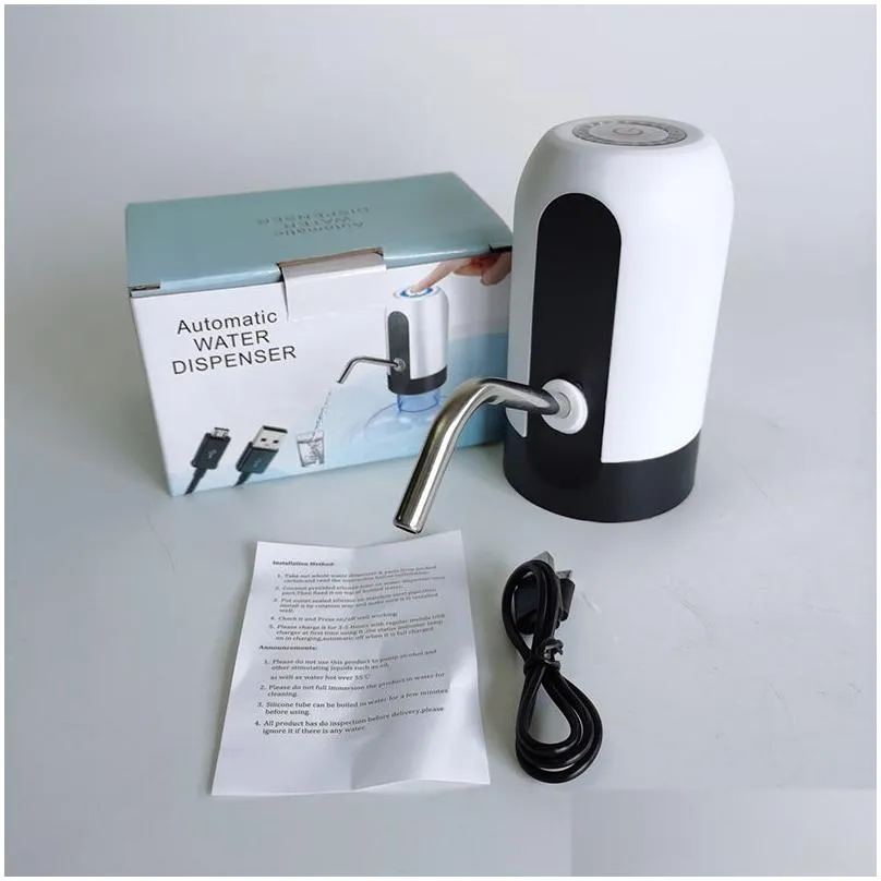 electric drinking water bottle pumps tools usb charging portable household automatic waters pump dispenser switch 13.5x9x8cm