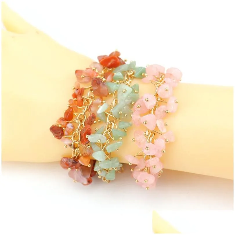 bohemian beach bracelet natural gravel crystal bracelet travel fashion accessories gift supplies