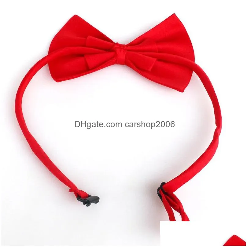 fashion pet bow tie dog apparel adjustable pets accessories pure color bows party decoration jewelry