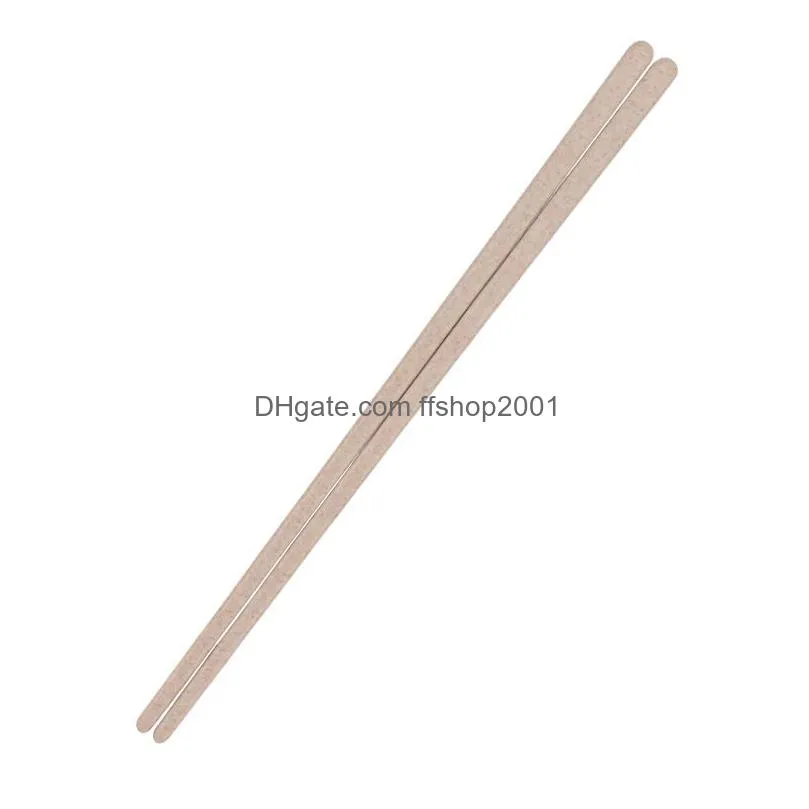 solid color wheat straw chopsticks environmentally friendly nonslip plastic household square chopsticks 23cm