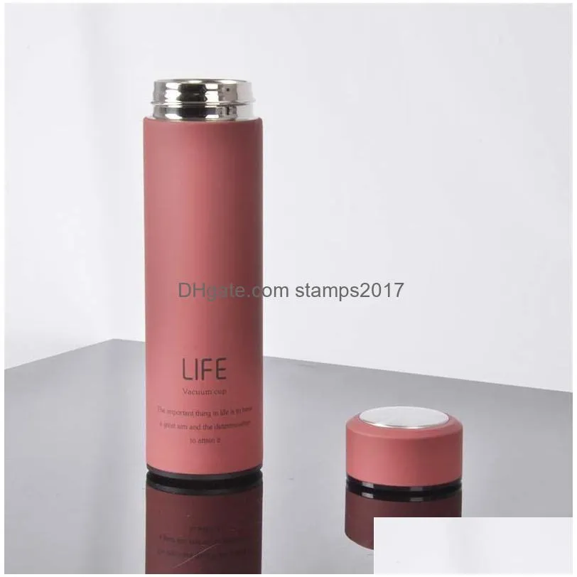 life 2016 quality 5 colors elegant 304 doubledeck stainless steel thermos cup drinkware watter bottle ecofriendly