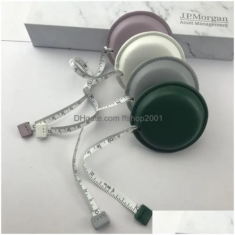 leather round tape measure candy colored clothes measure ruler customized logo