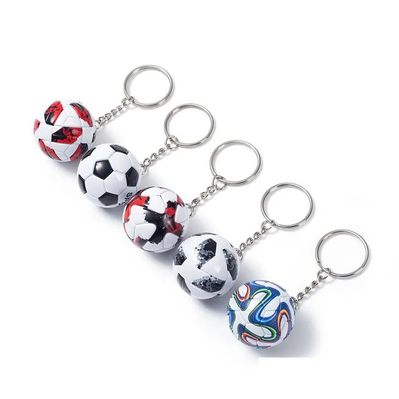 mini football keychain pendant creative fan souvenir gift keyring luggage decoration key chain