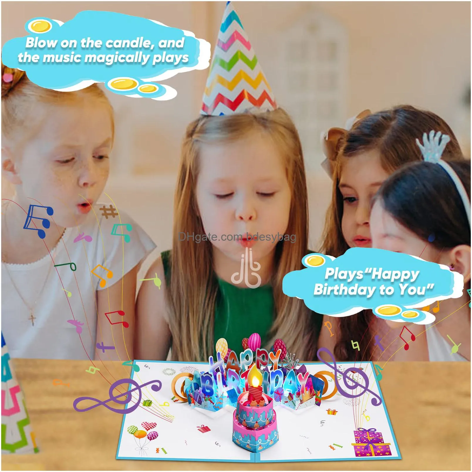 birthday cards with lights and music funny blowable candle musical  up greeting birthday card with diy 09 numbers play happy birthday music popup card for women mom daughter sister