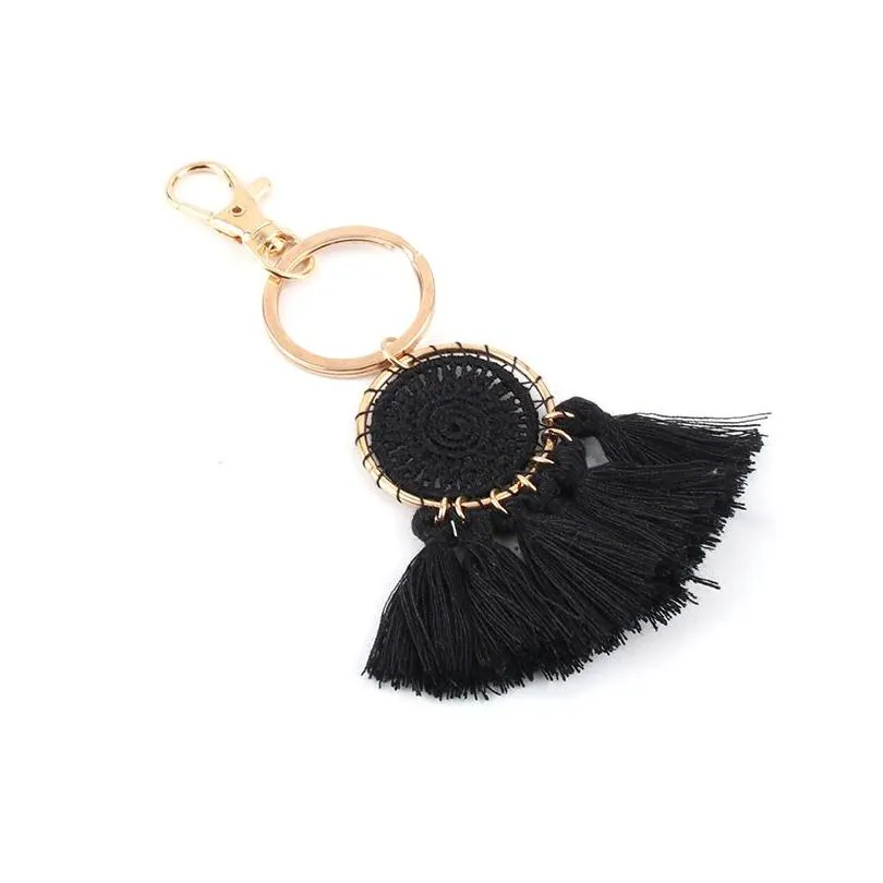 dream catcher keychain pendant boho dreamcatcher handwoven tassel keychain bag decorative jewelry ornaments keyring