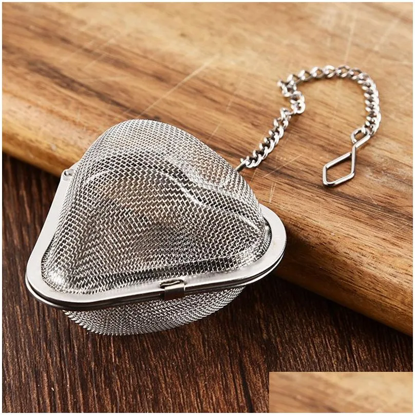 stainless steel tea strainer creative heartshaped mesh teas infuser home coffee vanilla spice filter diffuser reusable