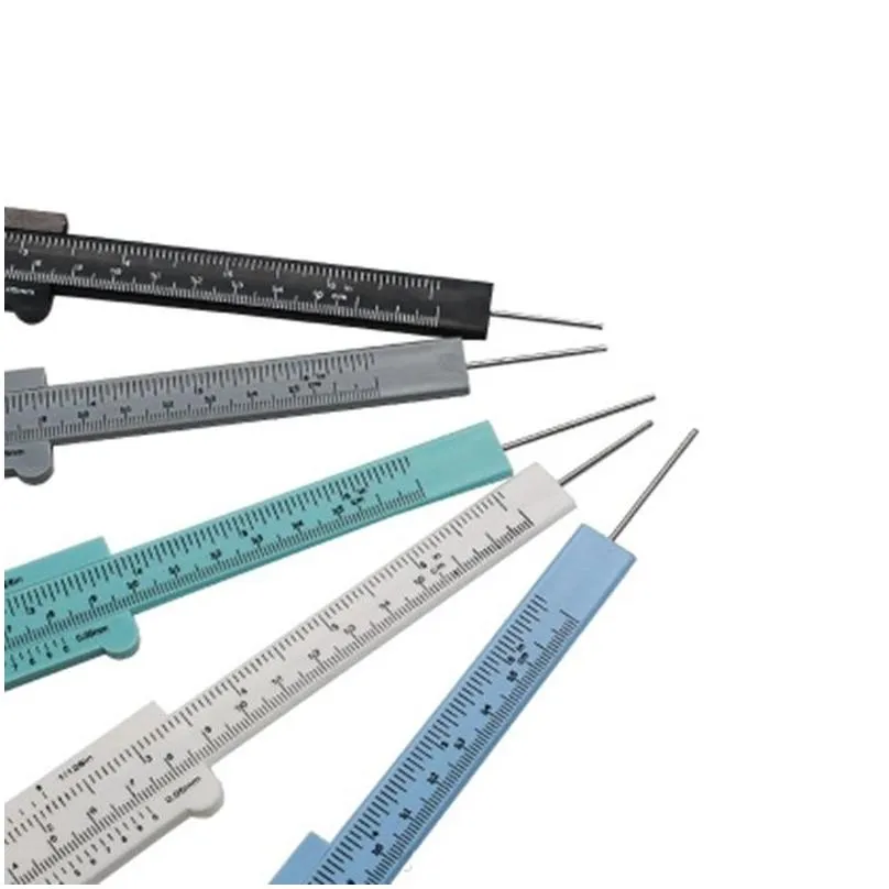 plastic vernier caliper gauge micrometer 0150mm mini student ruler standard abs accurate measurement tools