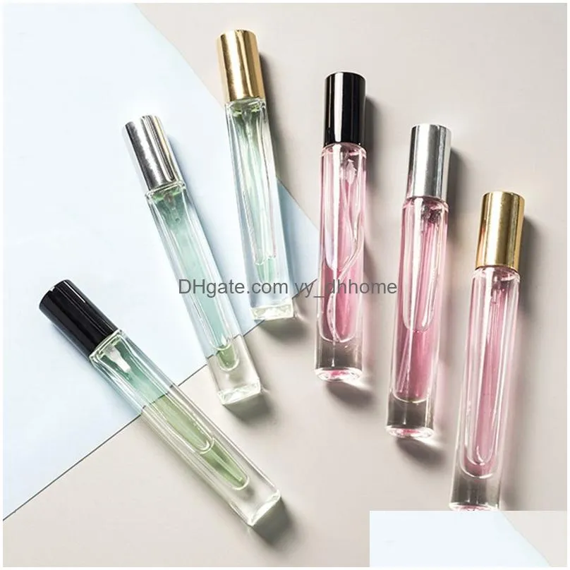 10ml glass clear spray bottle mini square perfume bottle portable empty cosmetic bottles