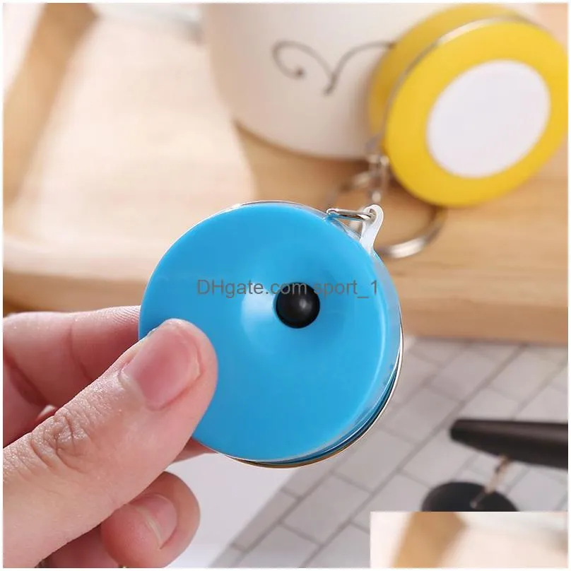 candy colored tape measure keychains measuring ruler pendant keychain diy promotional gift keyring key chain