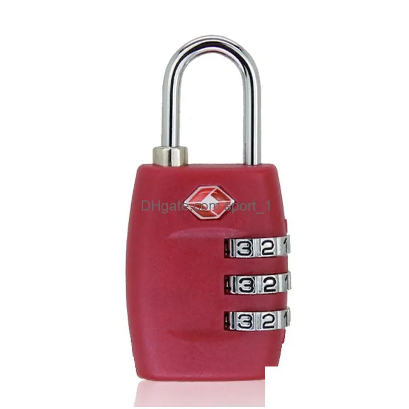 combination lock resettable customs locks mini portable travel luggage padlock 7 colors suitcase anti theft high security