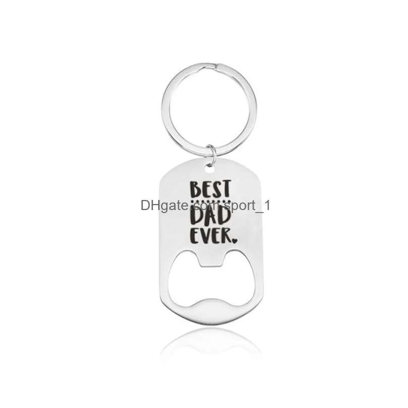 stainless steel keychain pendant home kitchen corkscrew beer bottle opener keyring fathers day gift key chain