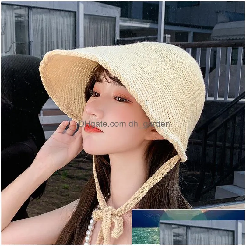 cute straw hat for womens summer hats witches knitting sun panama hat sunscreen chapeu uv protection female cap mz009 factory price expert design quality