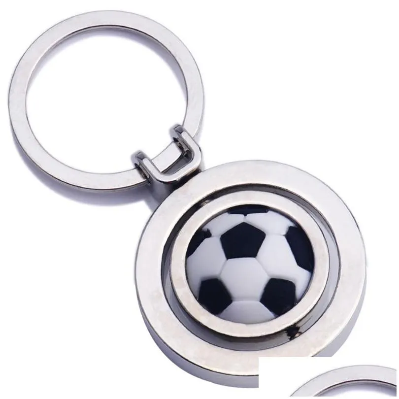 stainless steel sports keychain pendant fashion football basketball golf keychains luggage decoration key ring creative gift