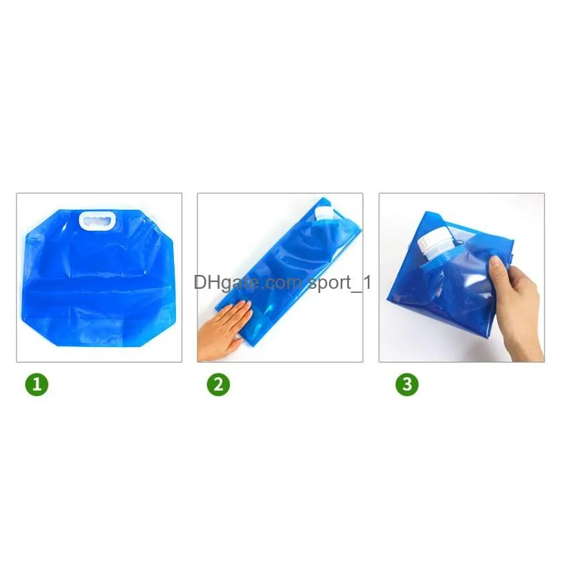 outdoor folding water bottle camping cycling portable water bag large capacity 5l/10l