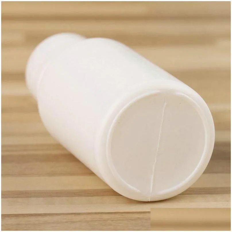 white plastic roll on bottle refillable deodorant essential oil perfume bottles 30ml 50ml portable personal cosmetic containers