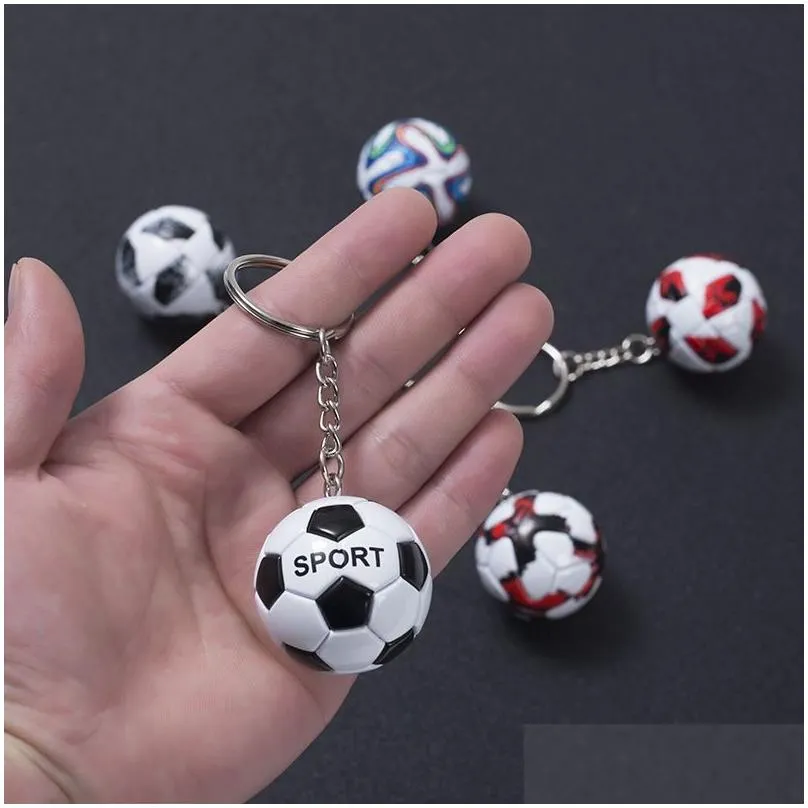 mini football keychain pendant creative fan souvenir gift keyring luggage decoration key chain