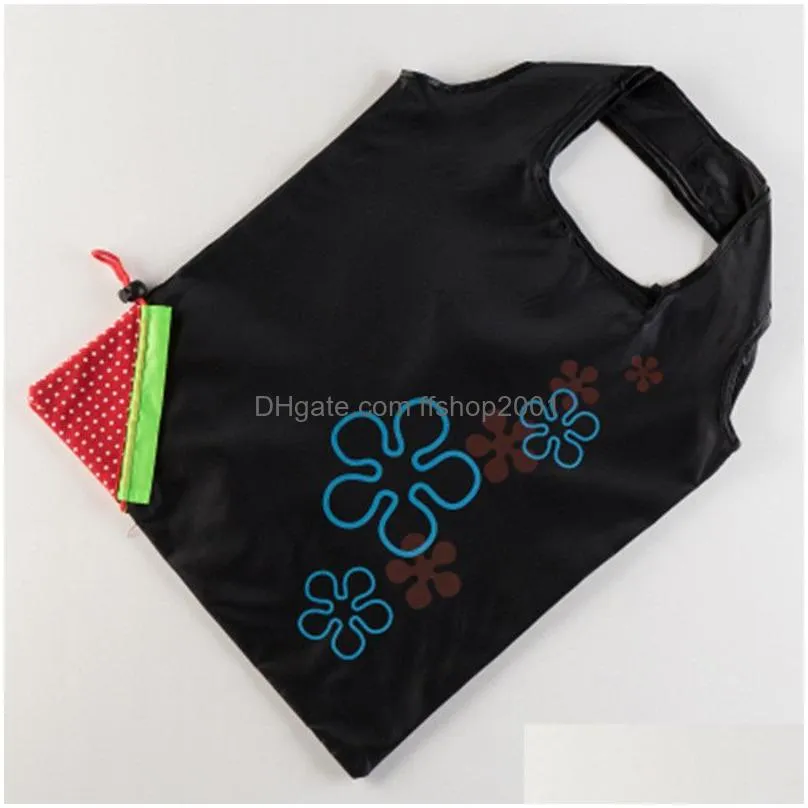 portable handbag strawberry foldable bags reusable creativity grocery nylon large eco friendly shopping bag mixed colors