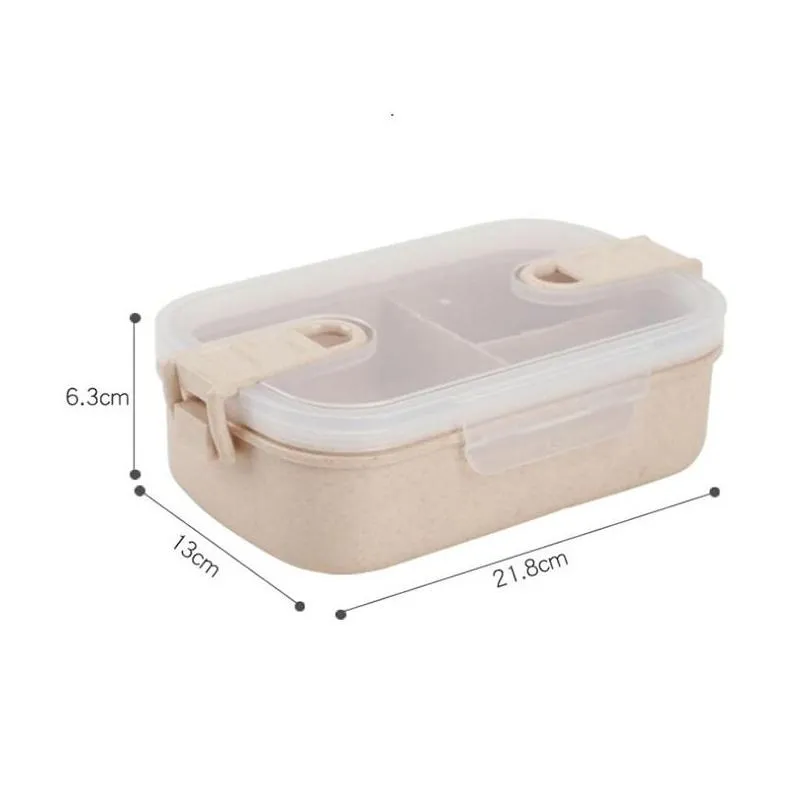 wheat straw lunch box microwave bento boxes health natural student portable food storage dinner box