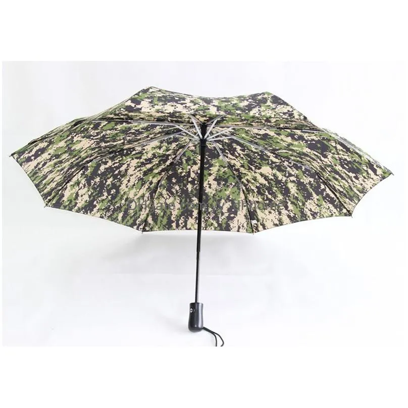 3 colors camouflage folding umbrella portable multifunction automatic high quality outdoor parasol uv protection creative gift