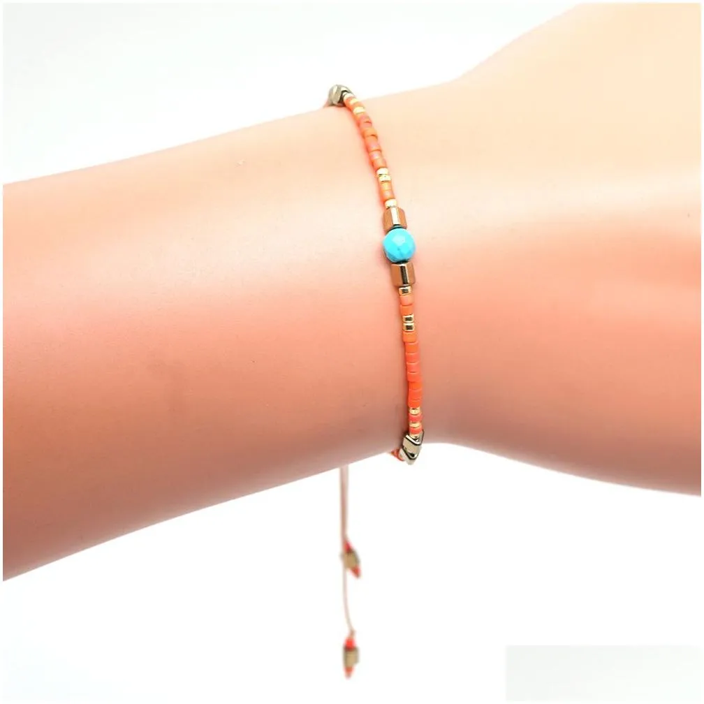 bohemian rice bead beaded bracelet colorful hand woven friendship bracelets creative gift