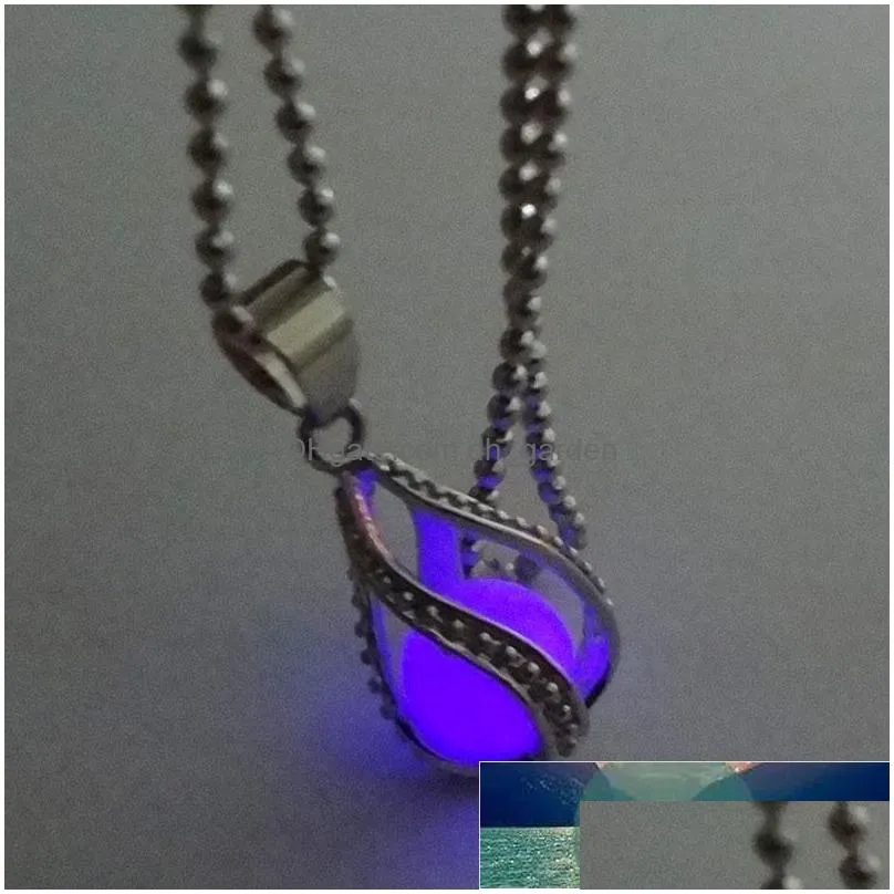 newly fashion teardrop necklace glow in the dark pendant the little mermaid romantic nyz shop factory price expert design quality latest style original