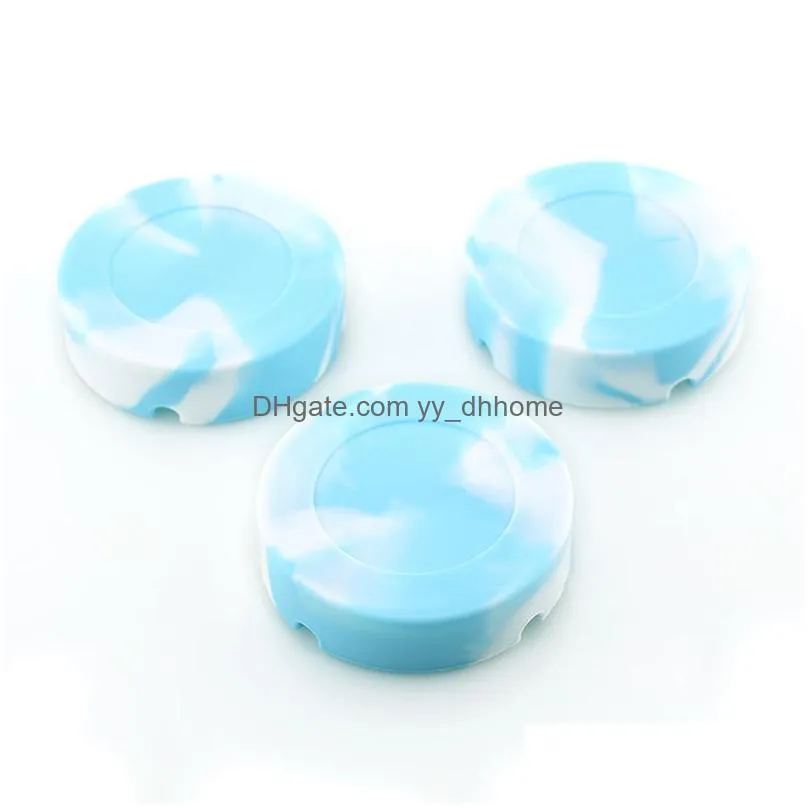 camouflage silicone soft round ashtray ash tray holder luminous portable antiscalding cigarette holders 7 colors