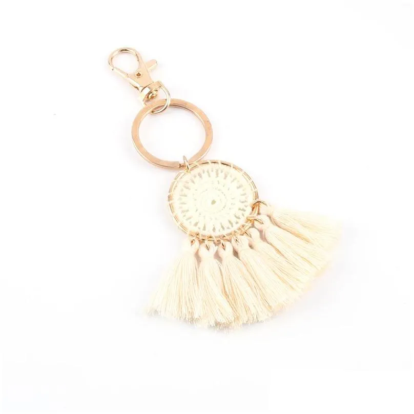 dream catcher keychain pendant boho dreamcatcher handwoven tassel keychain bag decorative jewelry ornaments keyring