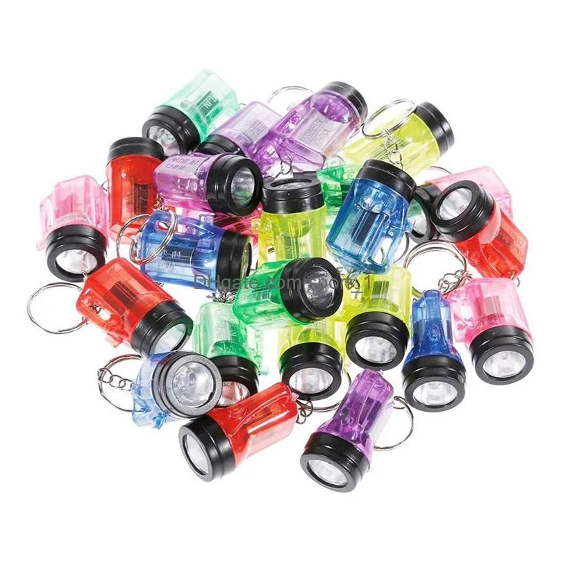 led flashlight keychain pendant creative strong light flashlight luggage decoration key chain crafts keyring