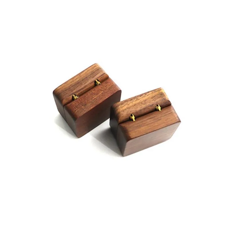 black walnut wood ring boxes valentines day gift wrap diy blank carving handmade jewelry box necklace earrings storage