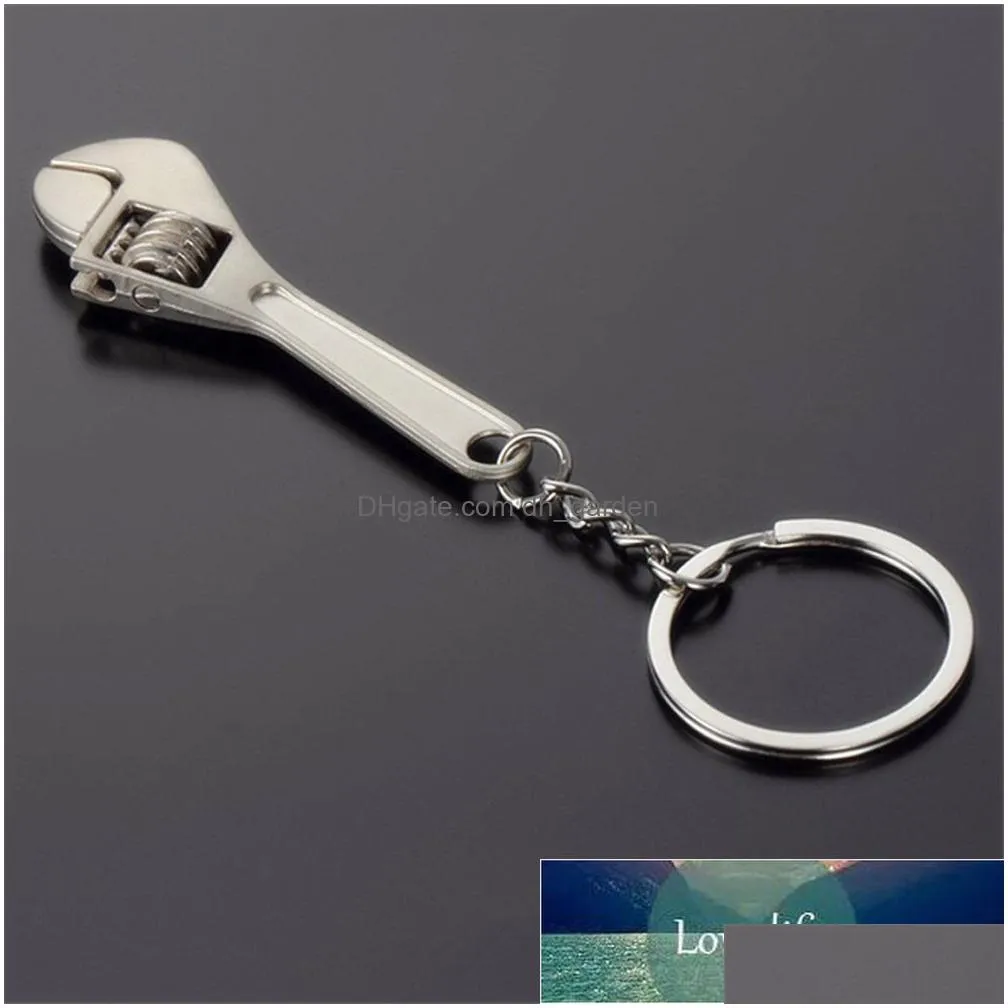 mini tools wrench keychain metal car key ring high quality simulation spanner key chain keyring keyfob jewelry gift factory price expert design quality latest