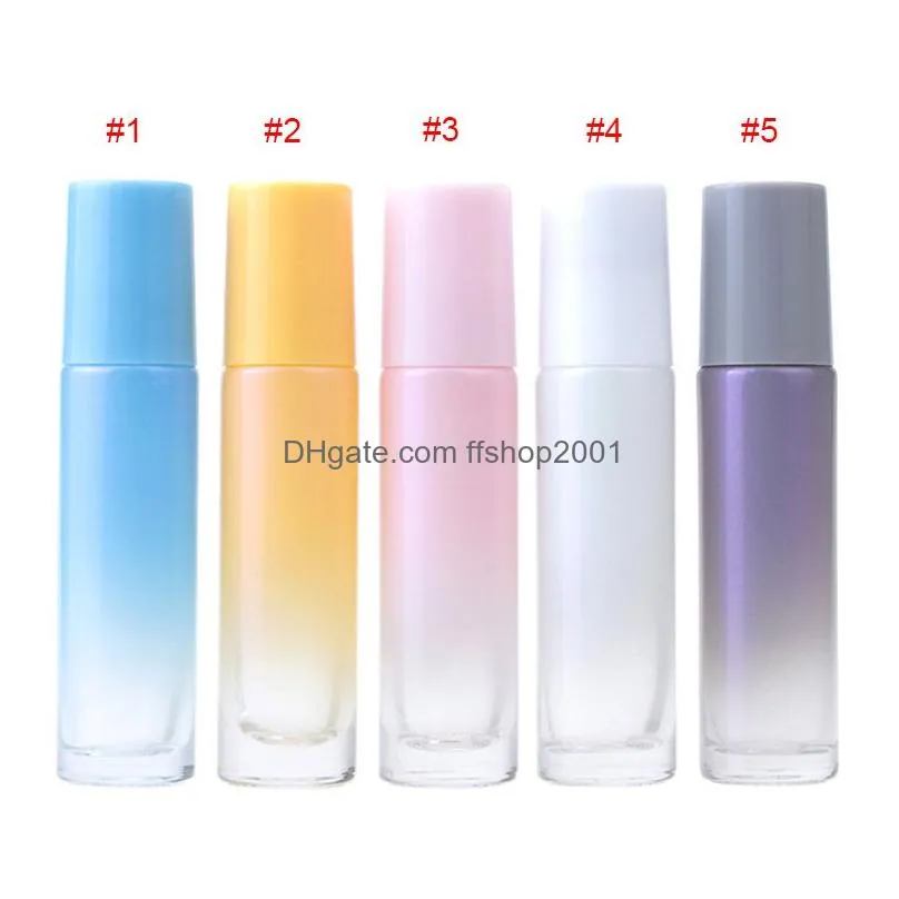 10ml jade roll on bottle travel portable glass  oil bottles natural crystal stone cosmetic empty bottling