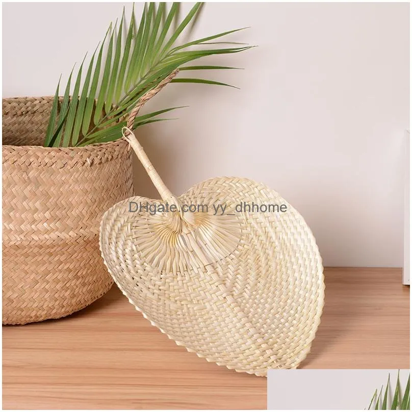 hand woven straw bamboo fans party favor baby environmental protection mosquito repellent fan for summer wedding gift