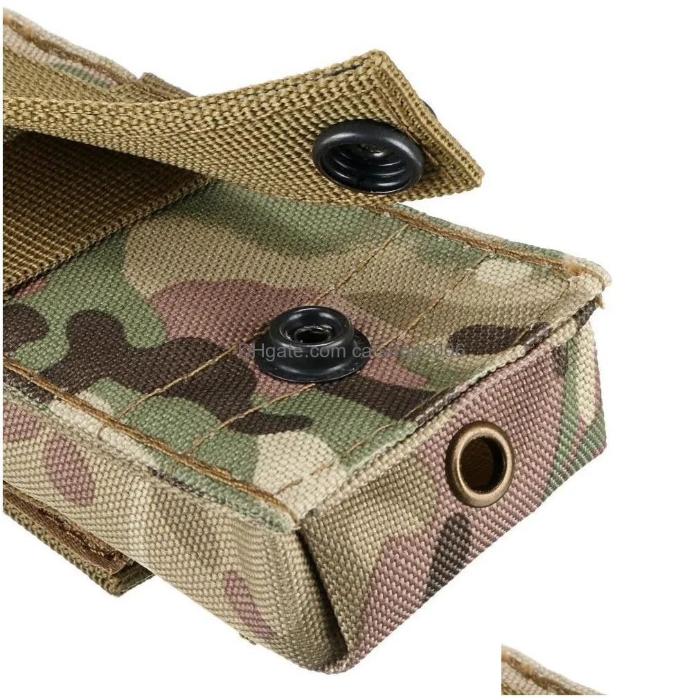 outdoor camouflage flashlight storage bag climbing camping small single tool bag fan waist bag